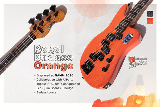 Exclusive Offer: The NAMM 2026 "Badass Orange" Rebel Bass is Now For Sale!