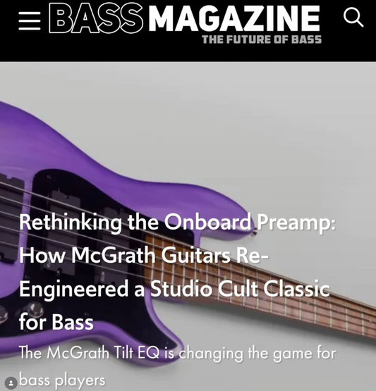 Bass magazine article on our Tilt EQ