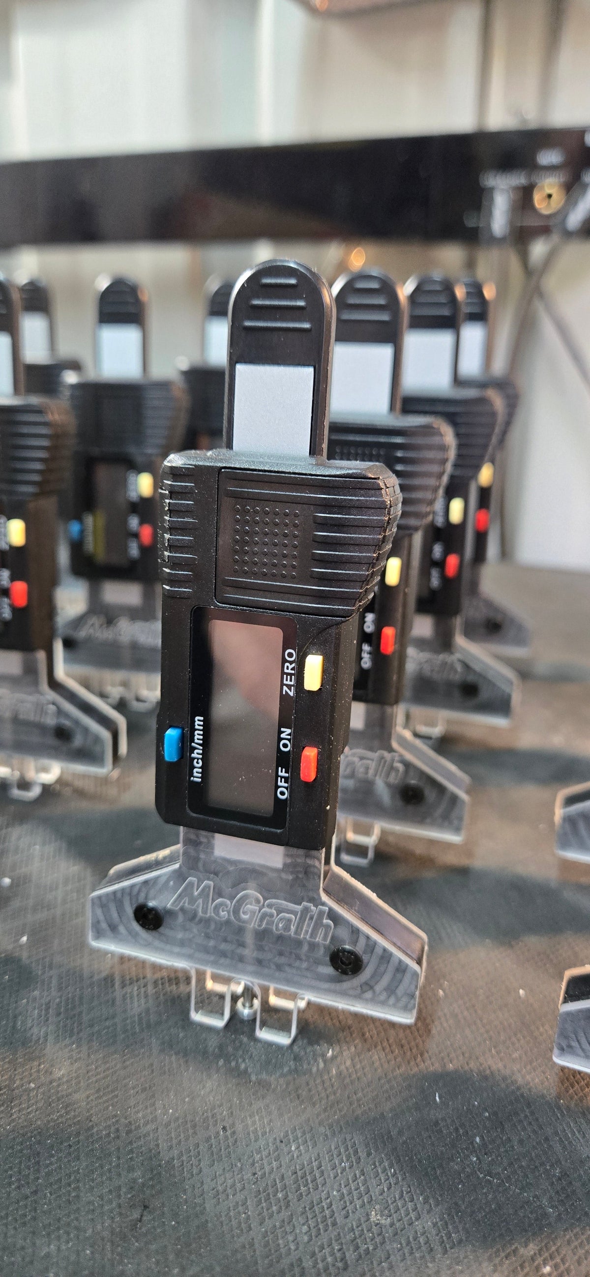 Back in stock: McGrath digital string height gauges.