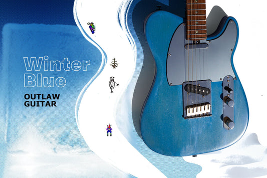 Winter Blue Outlaw Guitar