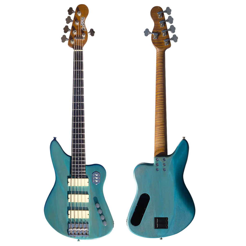 McGrath Rebel - 5-String Bass - Pool Blue (Namm 2026) - McGrath Guitars