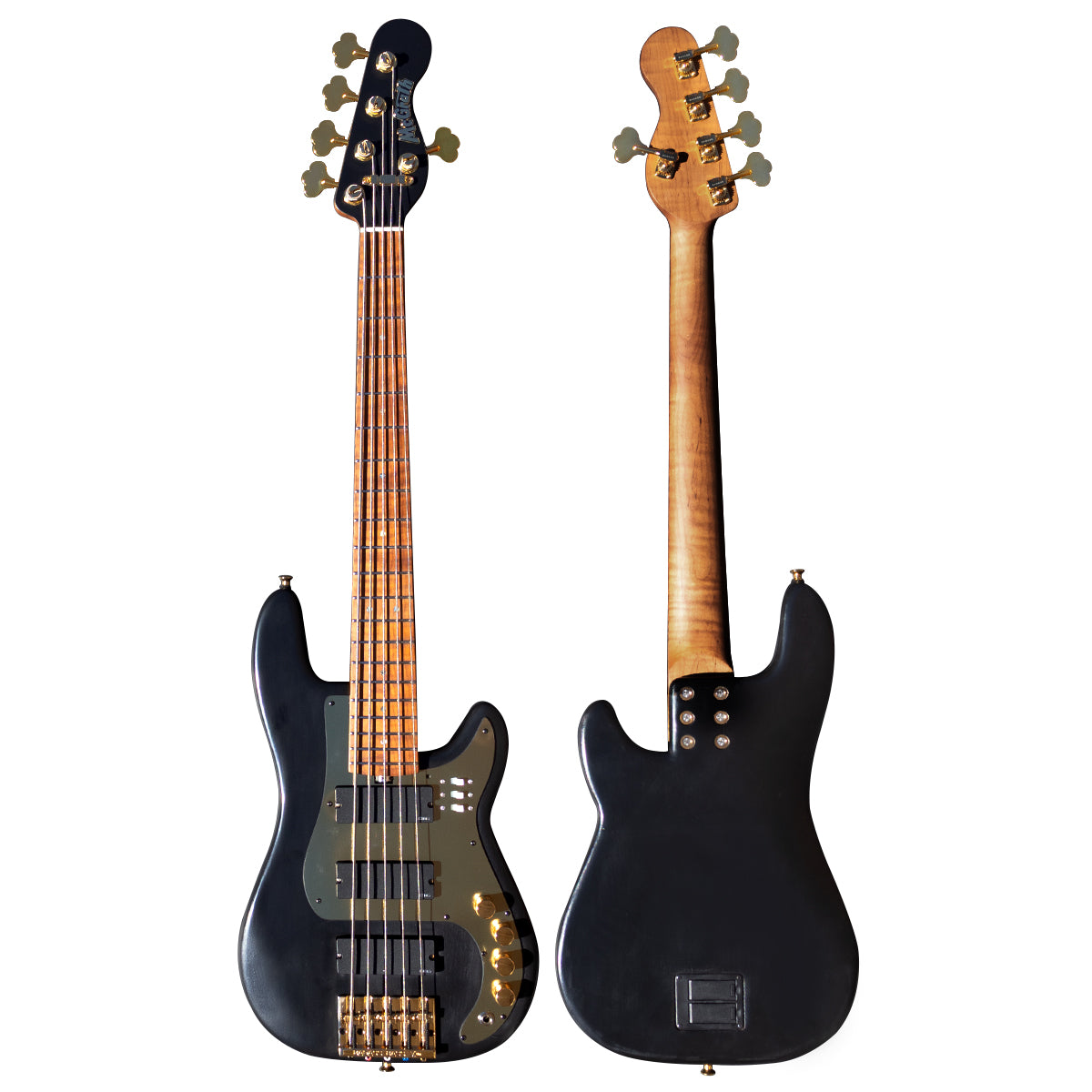 マクグラス・サンダーホース - 5弦ベース - 黒と金 (Namm 2026)