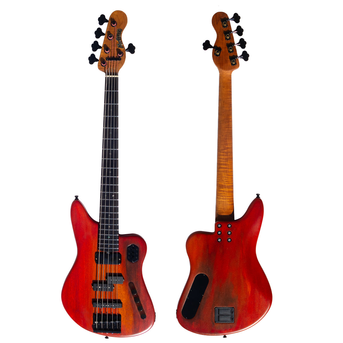 Rebel Bass - 5 String - Red Flame - McGrath Guitars